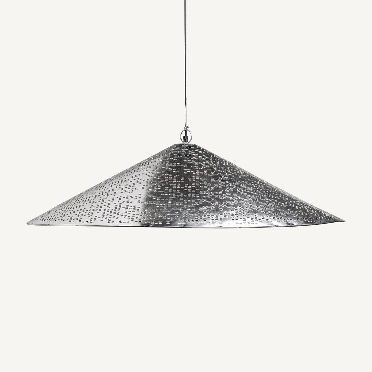 Lámpara colgante de acero plateado Escullos Ø120 cm