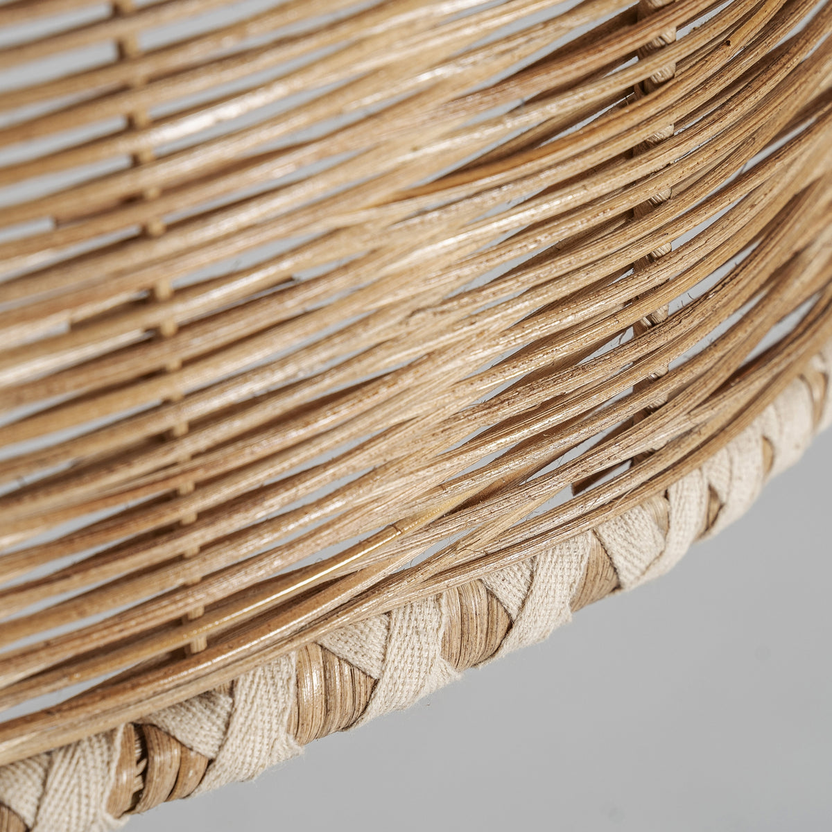 Lámpara colgante de ratán Cabanes Ø80 cm
