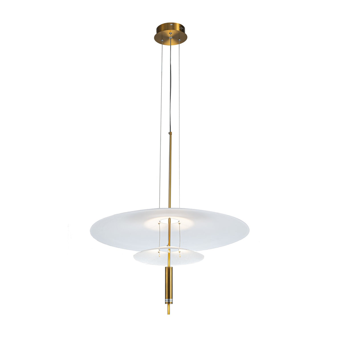 Lámpara de techo LED de acrílico y dorado Morella
