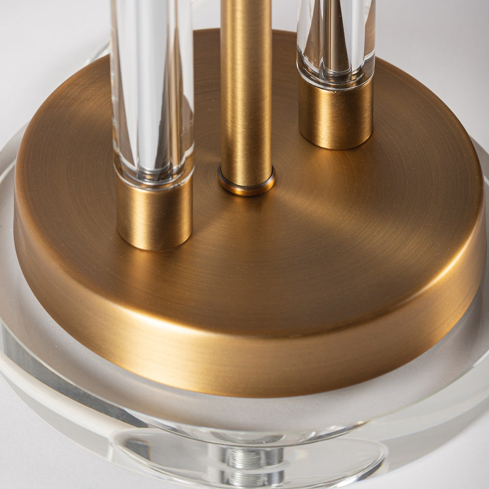Lámpara de pie de cristal y metal Alfornelos