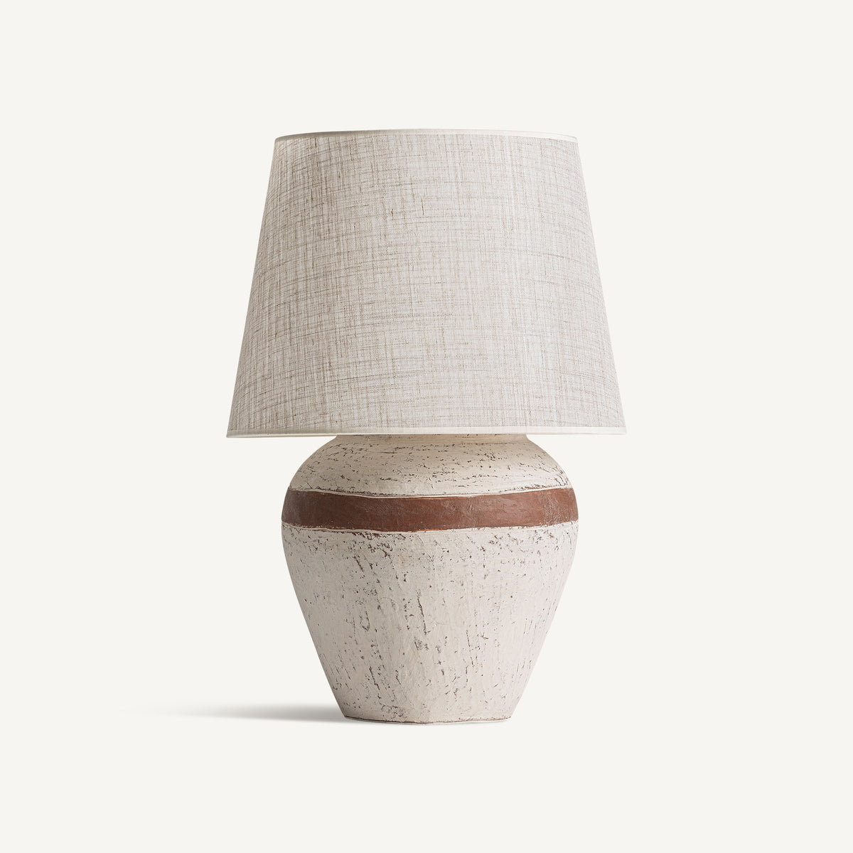 Lámpara de sobremesa de terracota y lino Origano