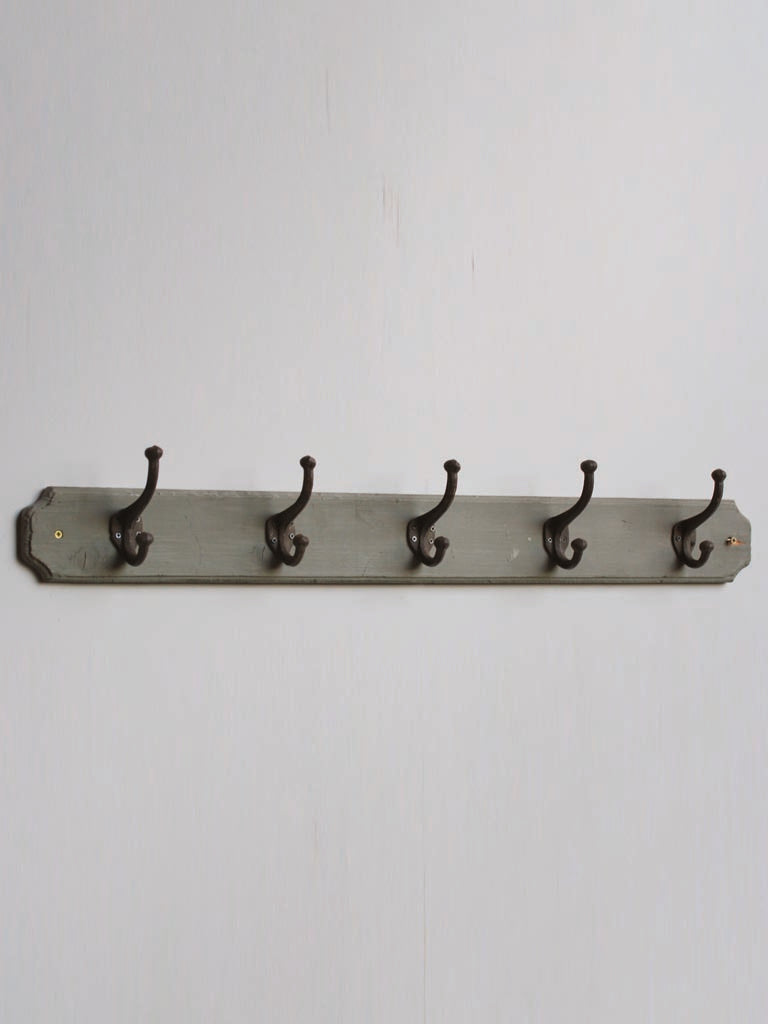 Perchero de Madera 5 Ganchos - #pino_y_jacaranda#