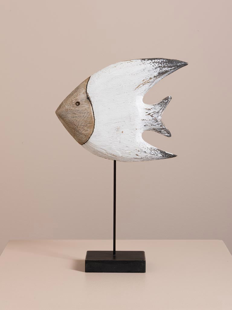 Pez Océano sobre Base de Madera - #pino_y_jacaranda#