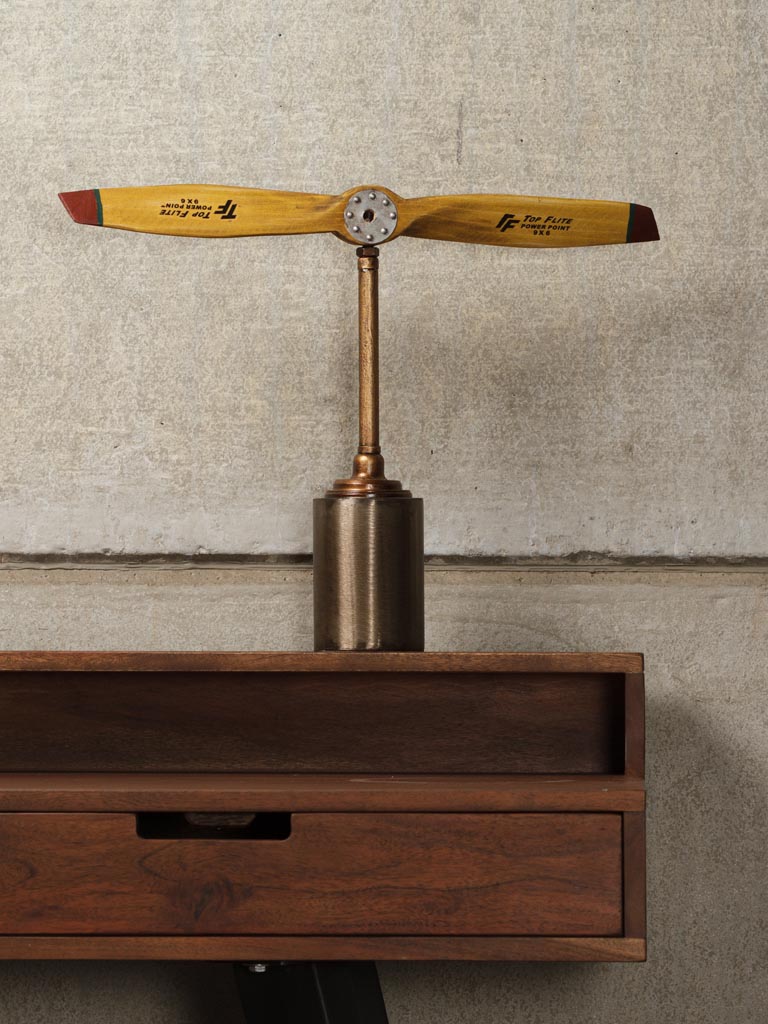 Hélice de Madera sobre Base de Metal - #pino_y_jacaranda#
