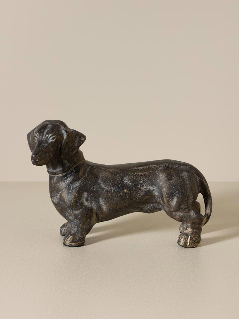 Figura Perro Salchicha Teckel de Aluminio - #pino_y_jacaranda#