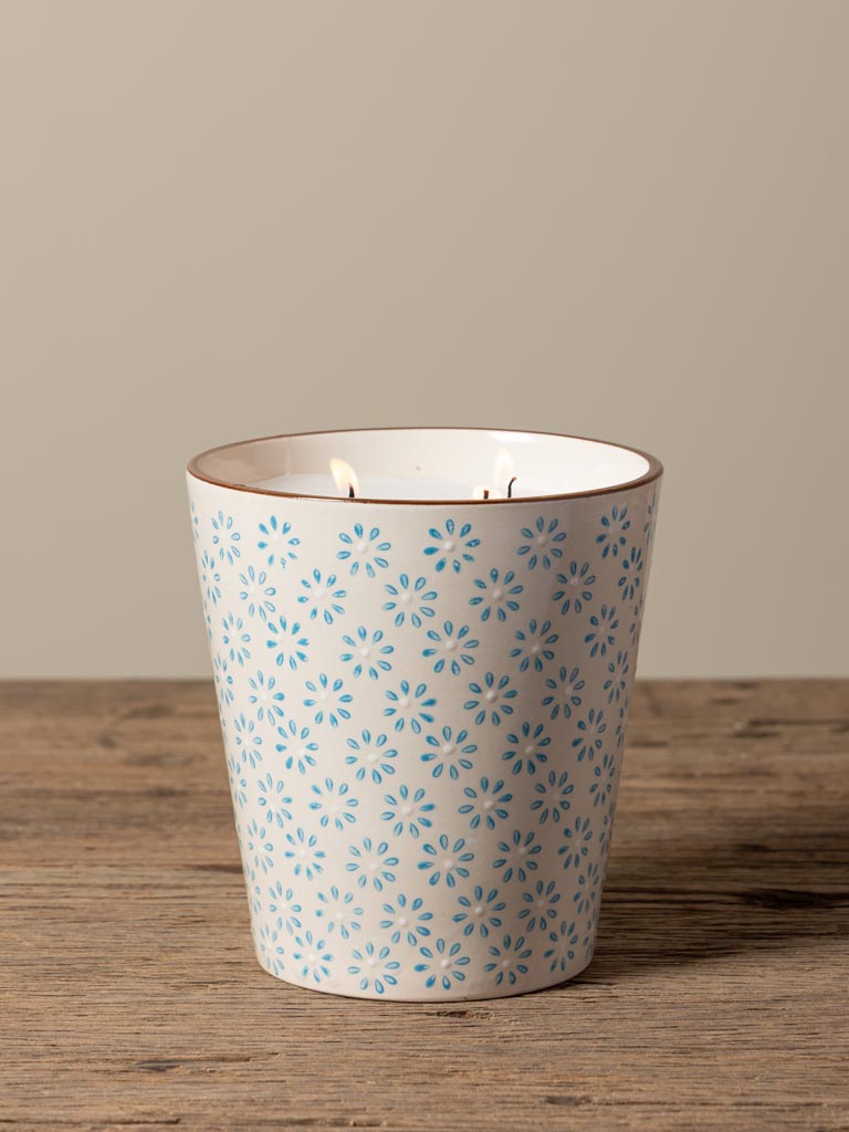 Vela Bohemian Flores Azules - #pino_y_jacaranda#