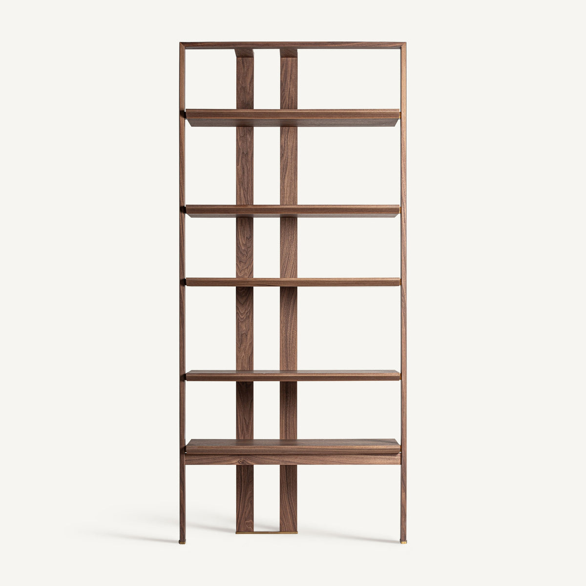Librería de madera de olmo y nogal Gaviota