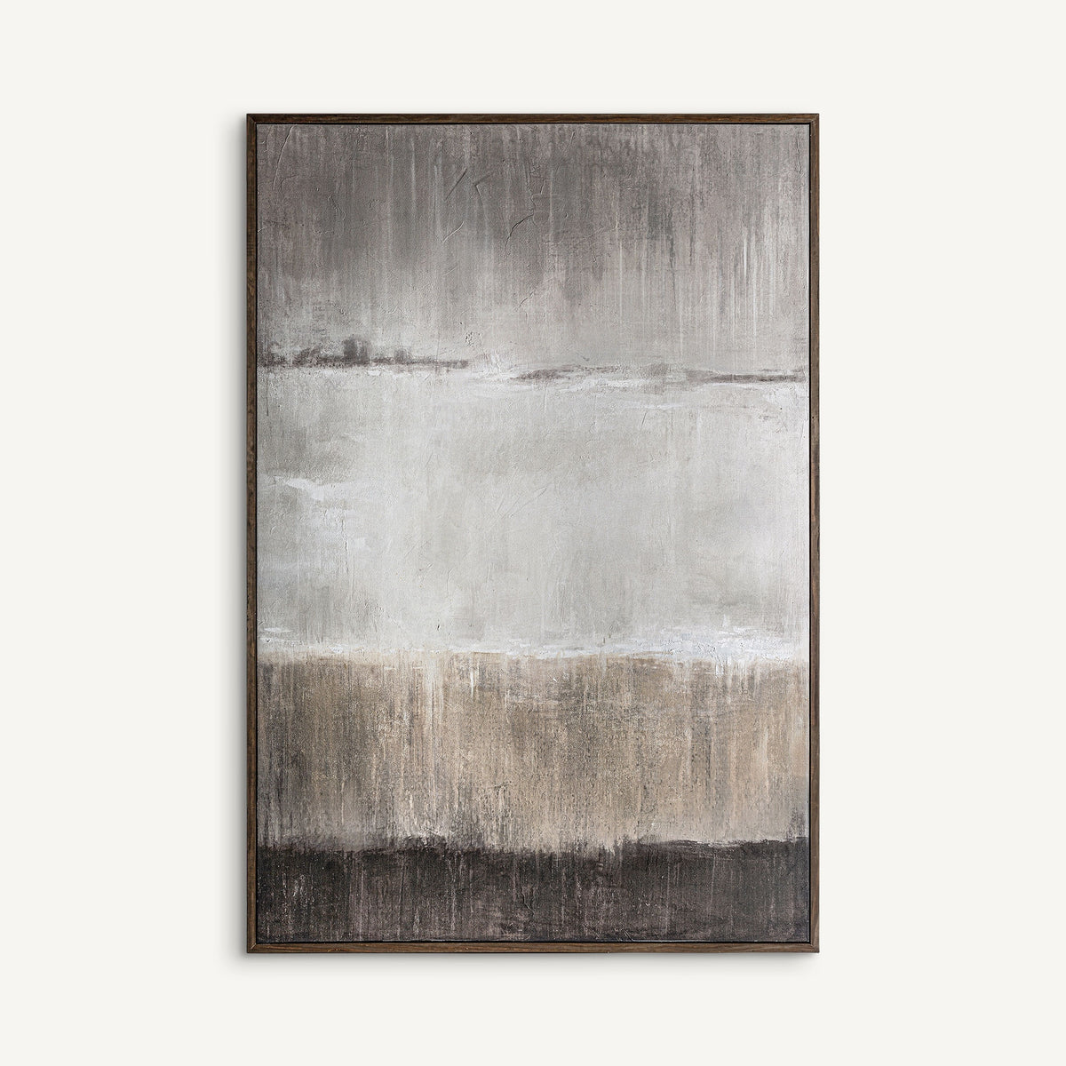 Lienzo artesanal en tonos tierra Calma