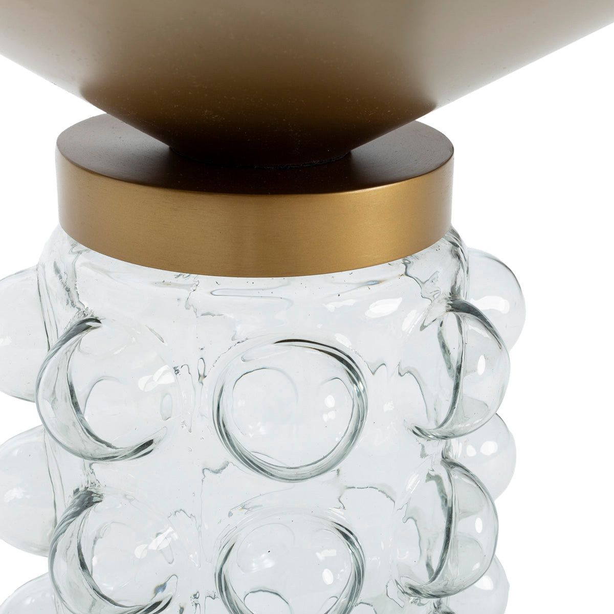 Mesa auxiliar de cristal y metal Adra