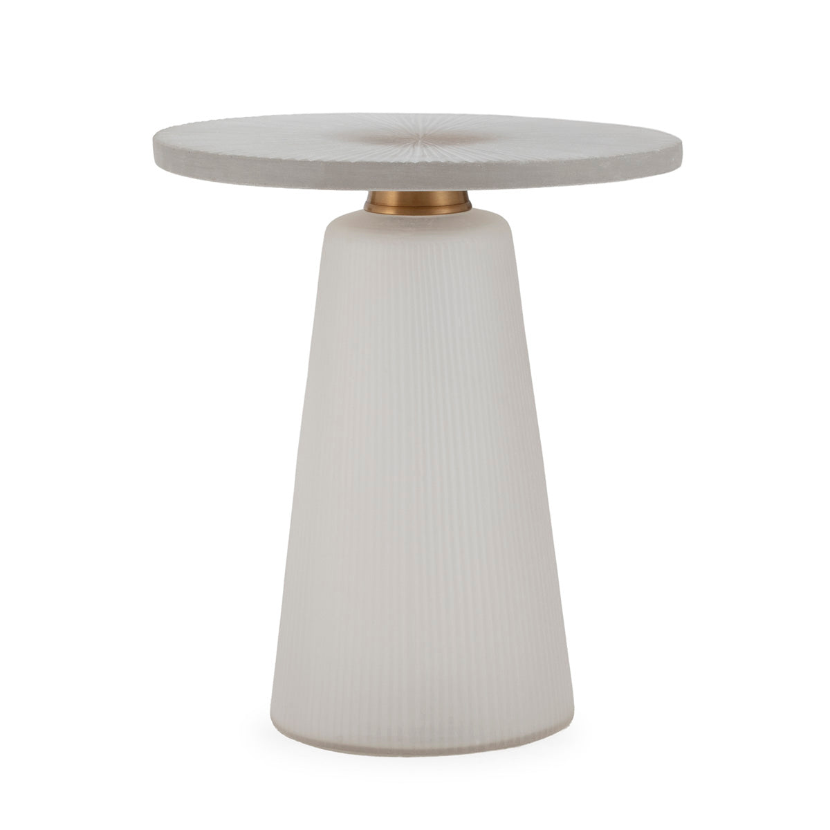 Mesa auxiliar de cristal y metal Imperia
