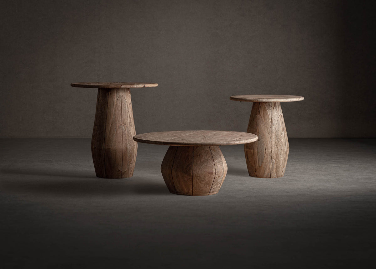 Mesa auxiliar de madera de mango Alcornoque