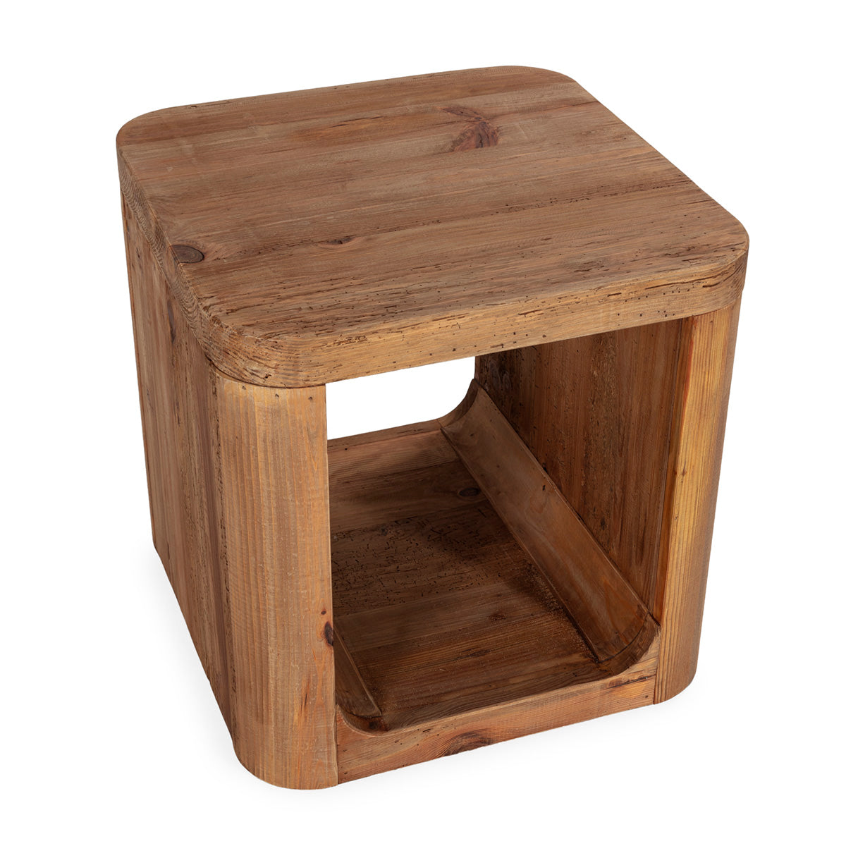 Mesa auxiliar de madera de pino recuperado Benicàssim