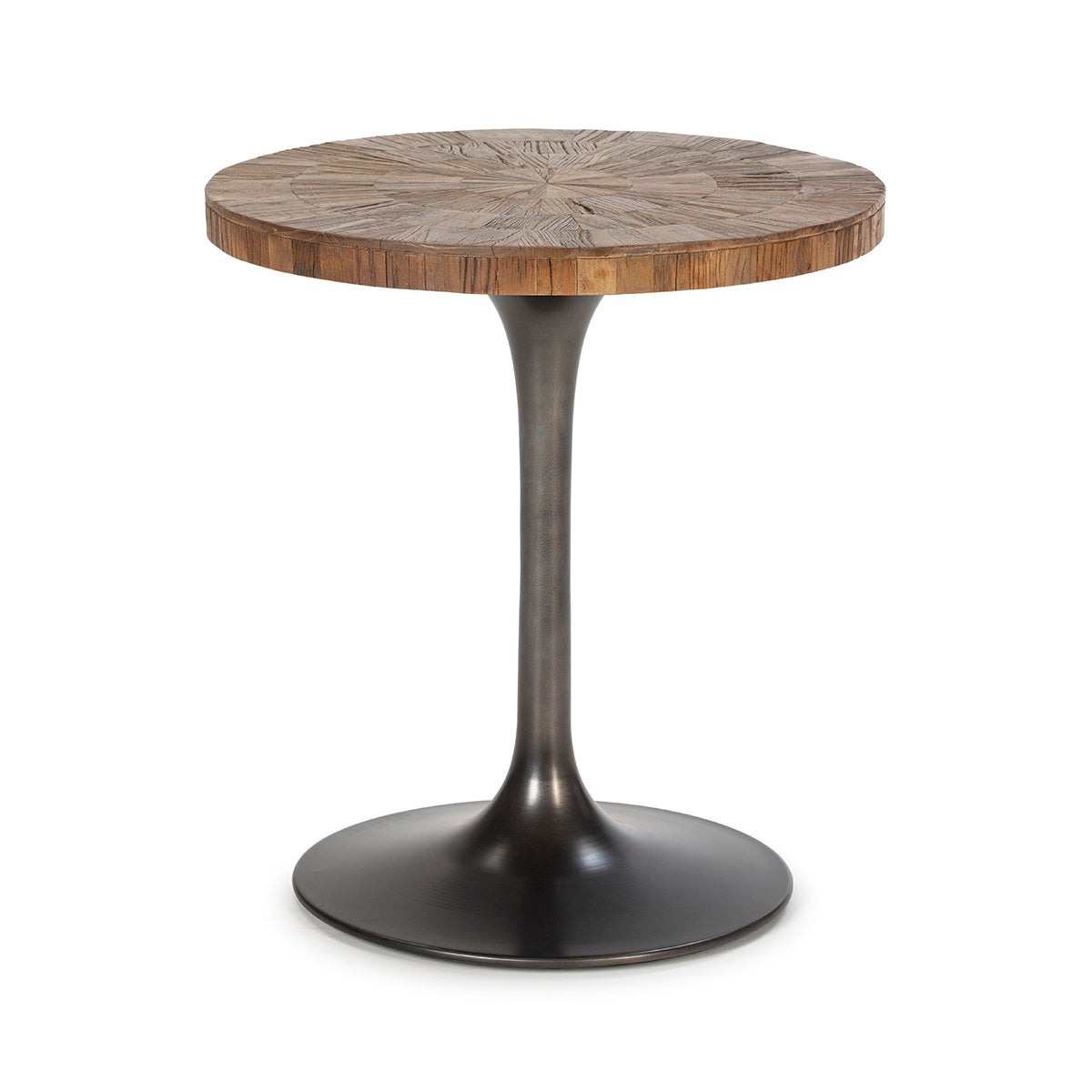 Mesa auxiliar de madera y metal Cres