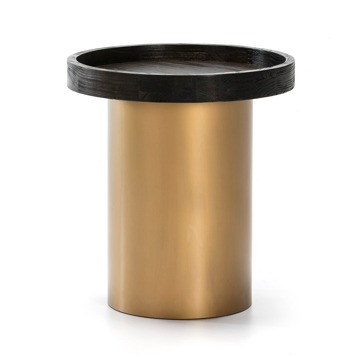 Mesa auxiliar de madera y metal Elba