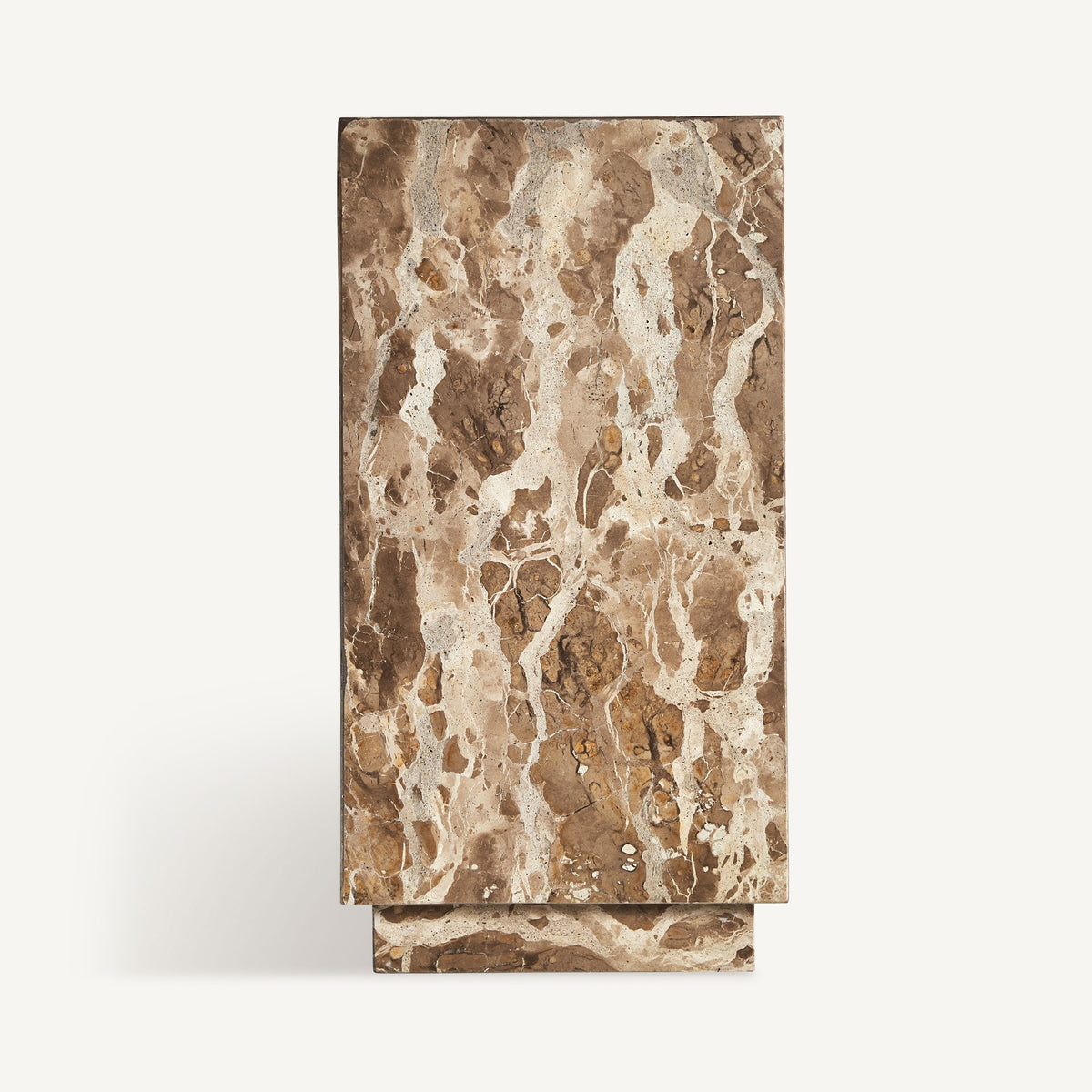 Mesa auxiliar de mármol beige Salvia alta