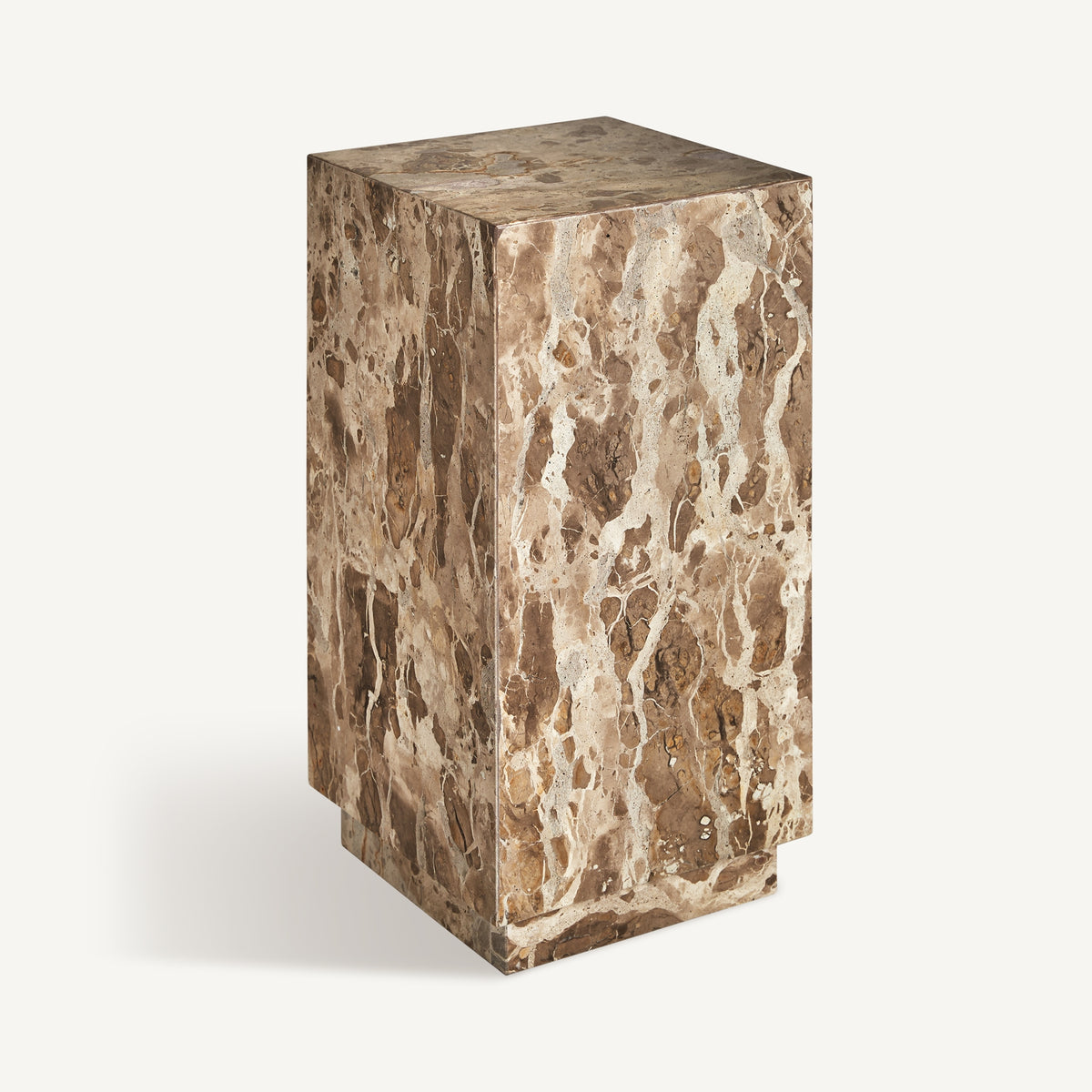 Mesa auxiliar de mármol beige Salvia alta