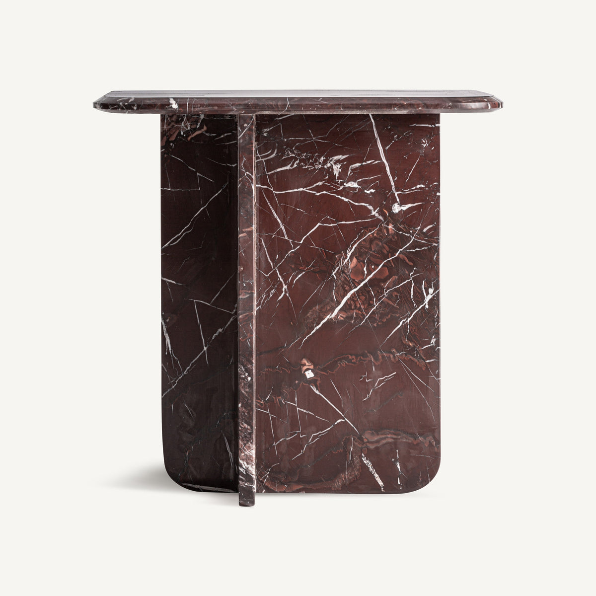 Mesa auxiliar de mármol burdeos Hinojo