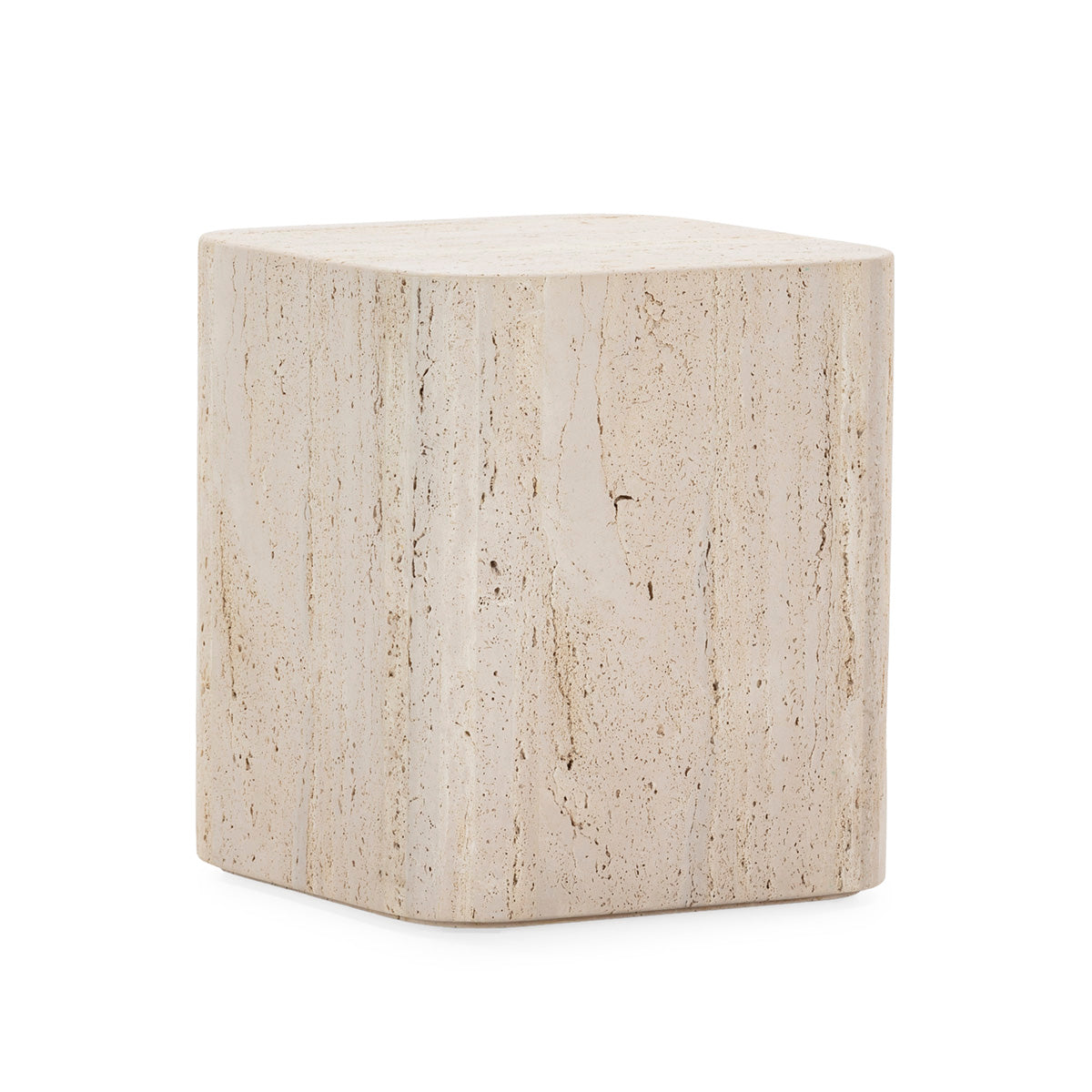 Mesa auxiliar de mármol travertino Viladecans