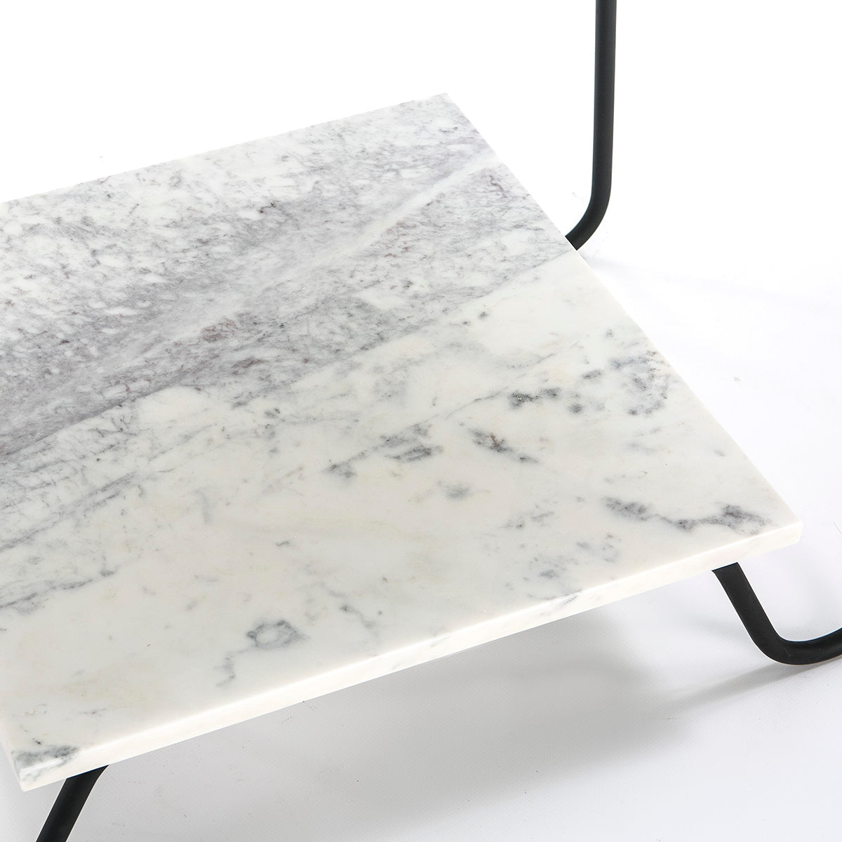 Mesa auxiliar de mármol y metal Acharnes