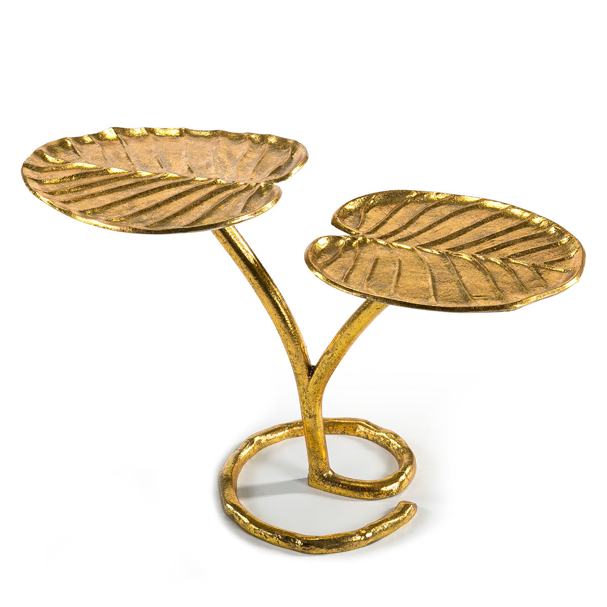 Mesa auxiliar de metal dorado Ilioupoli