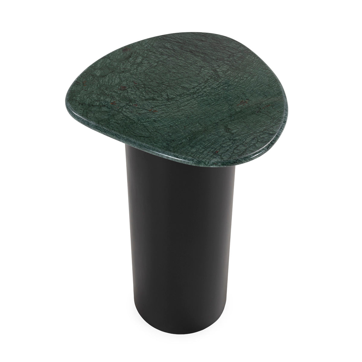 Mesa auxiliar de metal y mármol Tàrrega