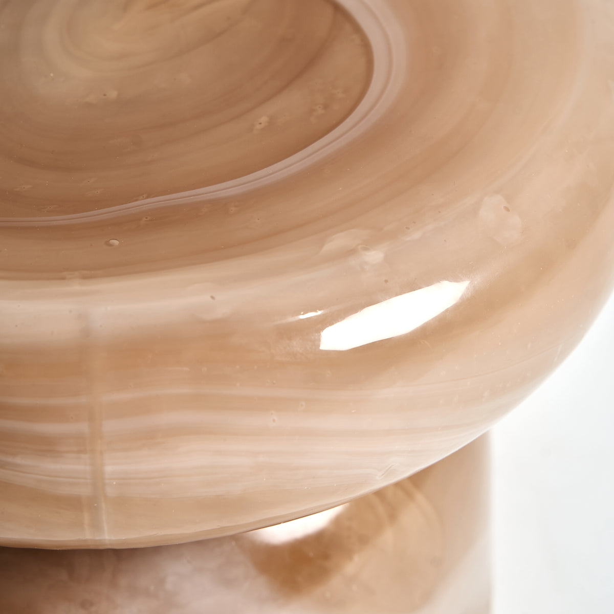 Mesa auxiliar de vidrio beige Galapinhos