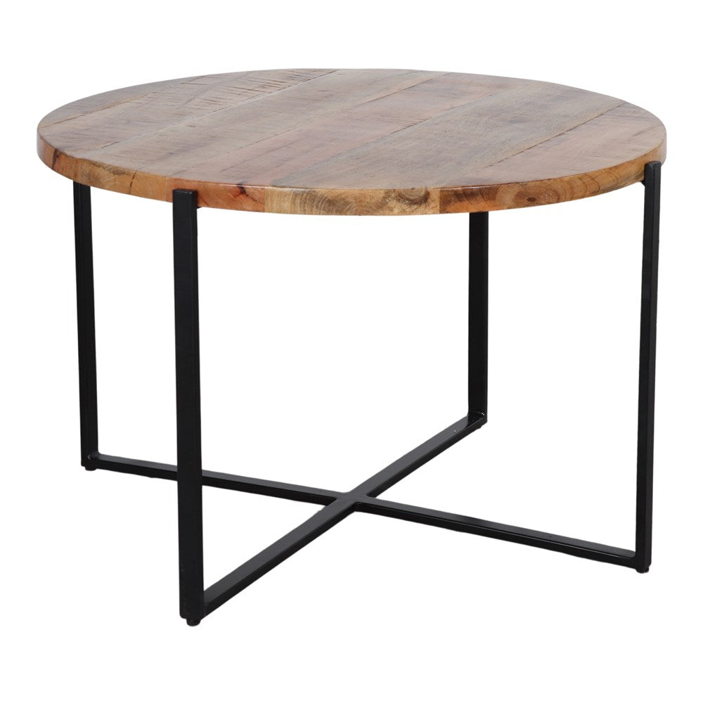 Mesa auxiliar redonda de madera Marcela