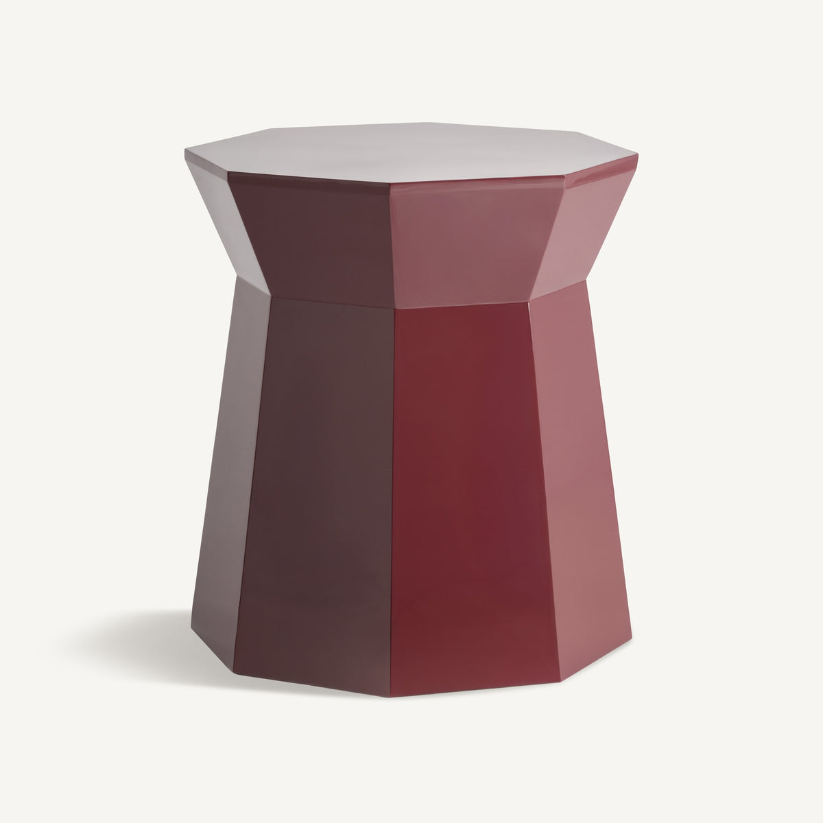 Mesa auxiliar roja de madera DM Mejorana