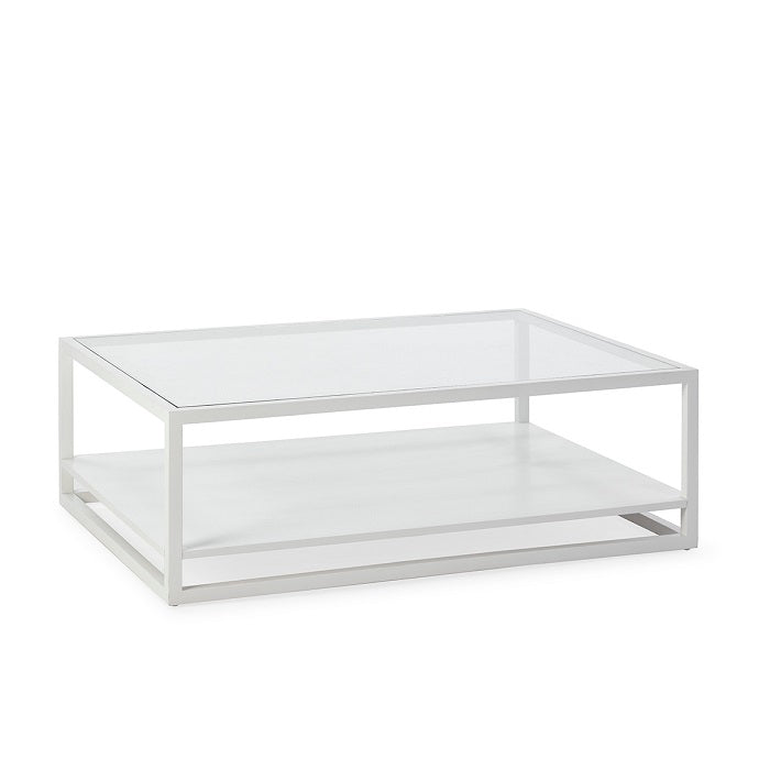 Mesa de centro de cristal y madera Poggioreale