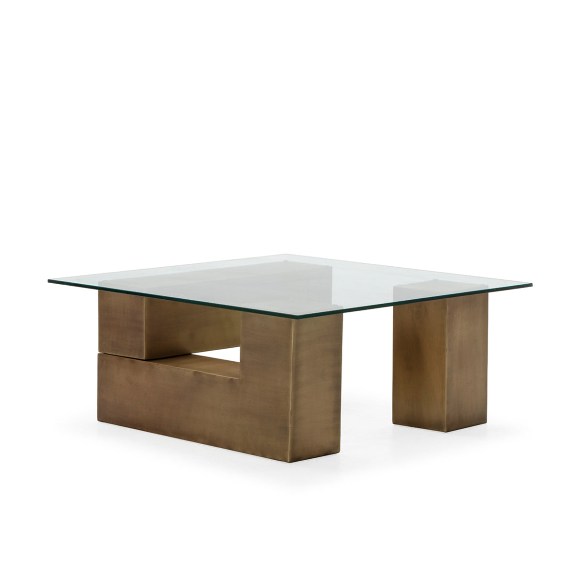 Mesa de centro de cristal y metal Picassent