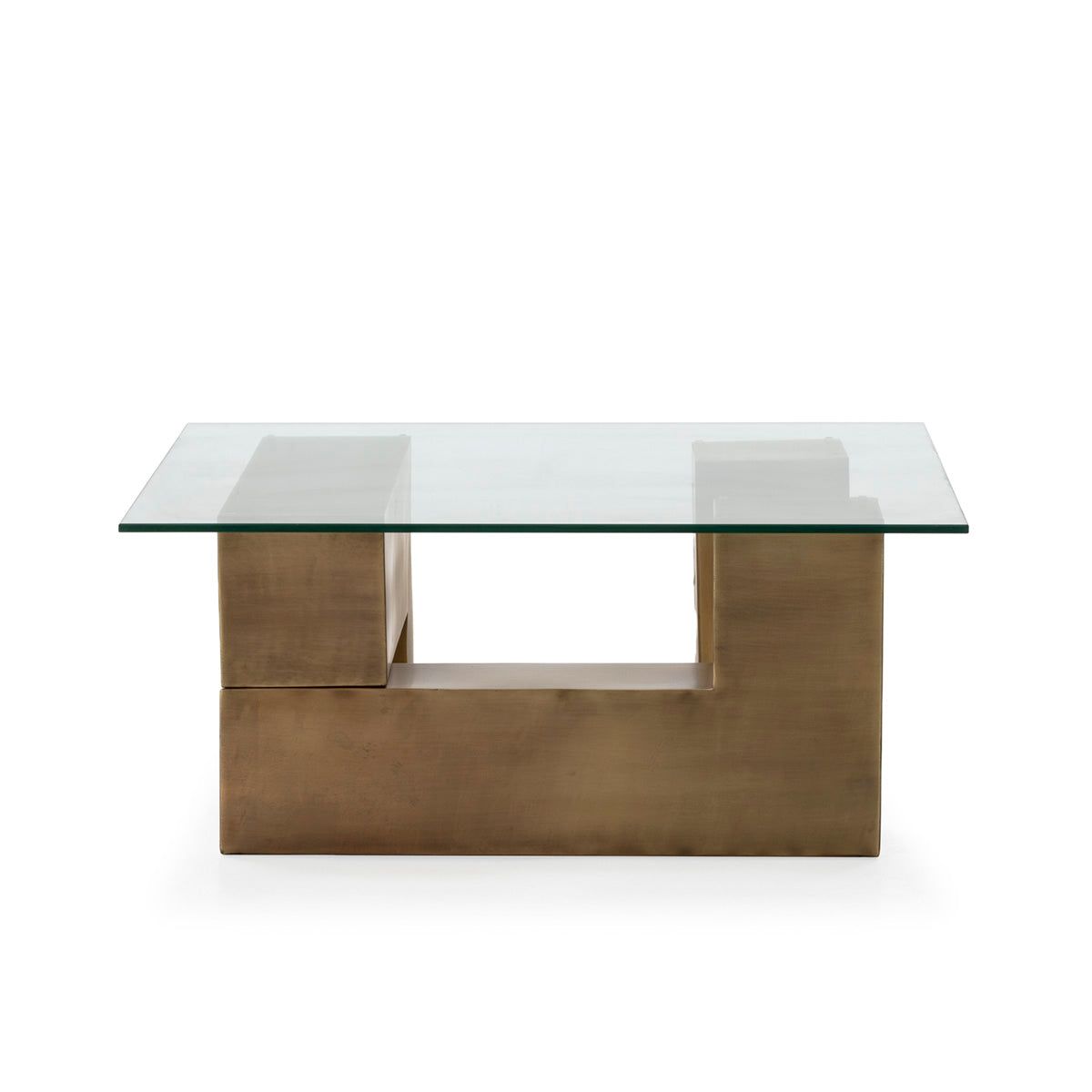 Mesa de centro de cristal y metal Picassent