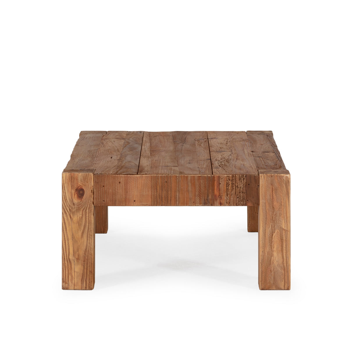 Mesa de centro de madera de pino recuperado Trikala