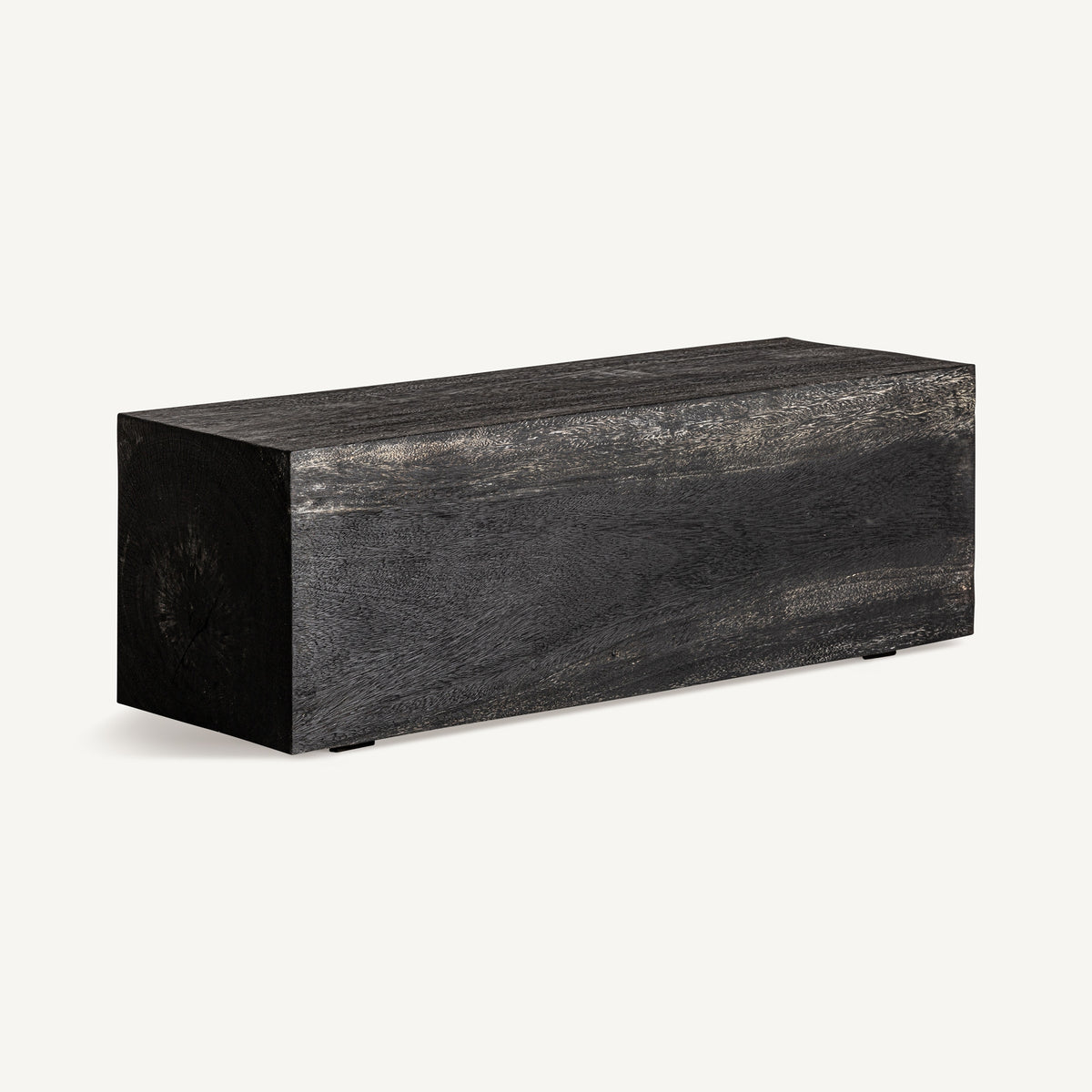 Mesa de centro de madera de suar negra Midoun 120 cm