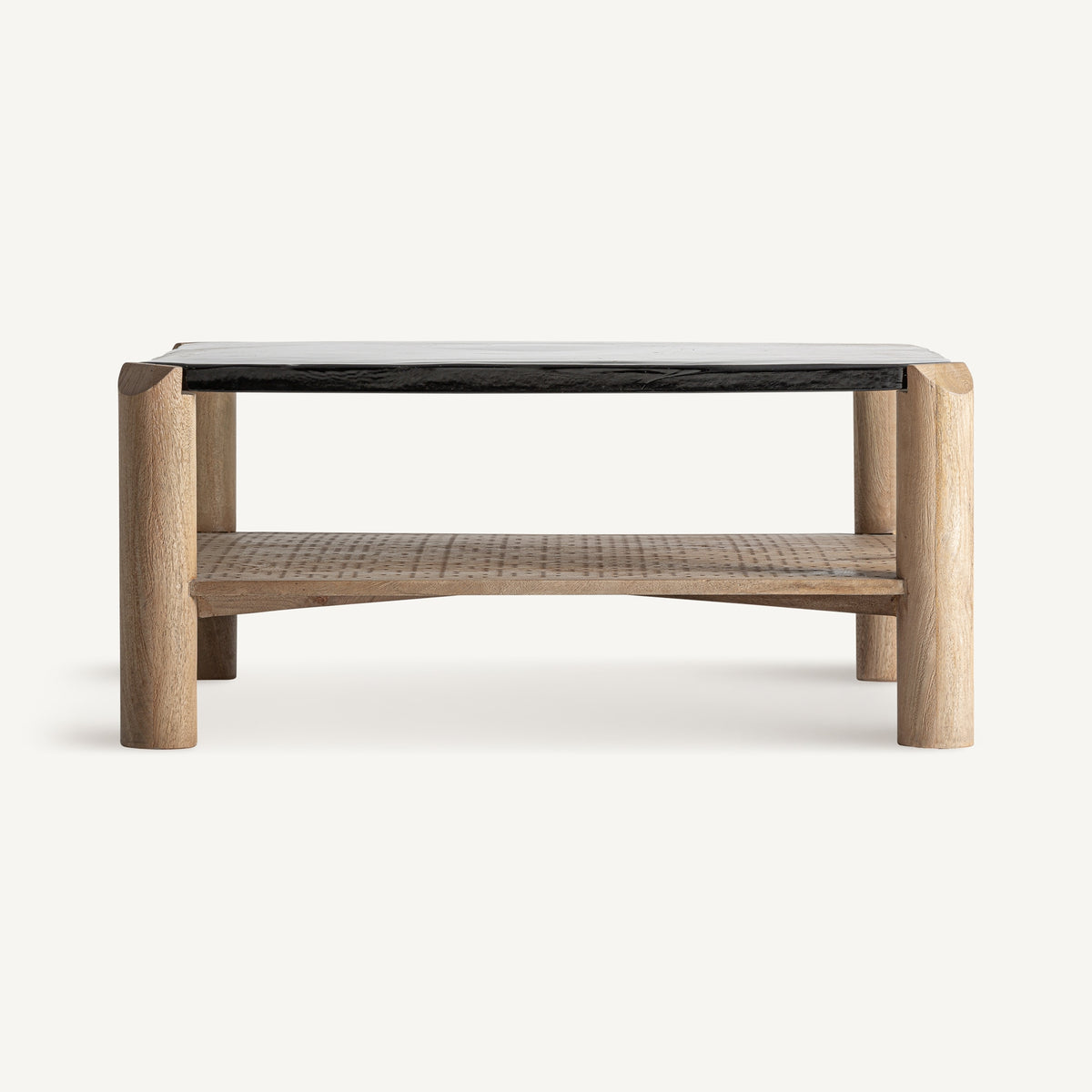 Mesa de centro de mango y vidrio Sapri