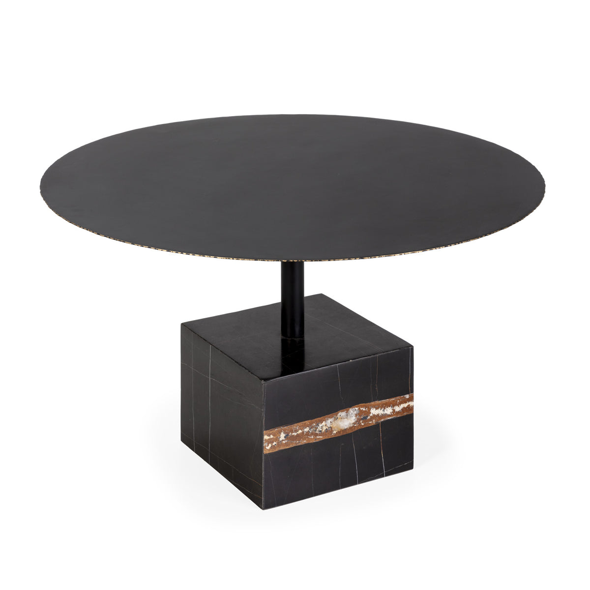 Mesa de centro de metal y mármol Miano
