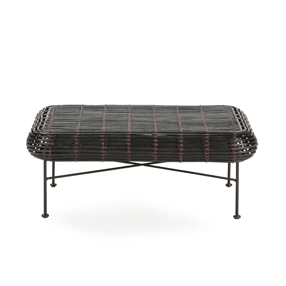Mesa de centro de mimbre y metal Lingotto