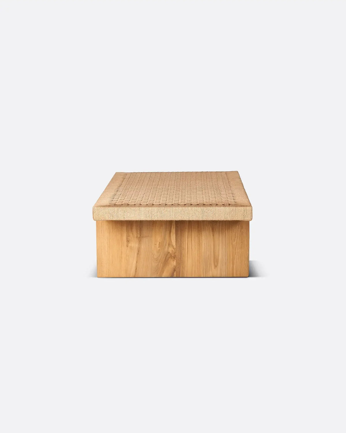 Mesa de centro de teca reciclada y cuerda de papel Villaluenga