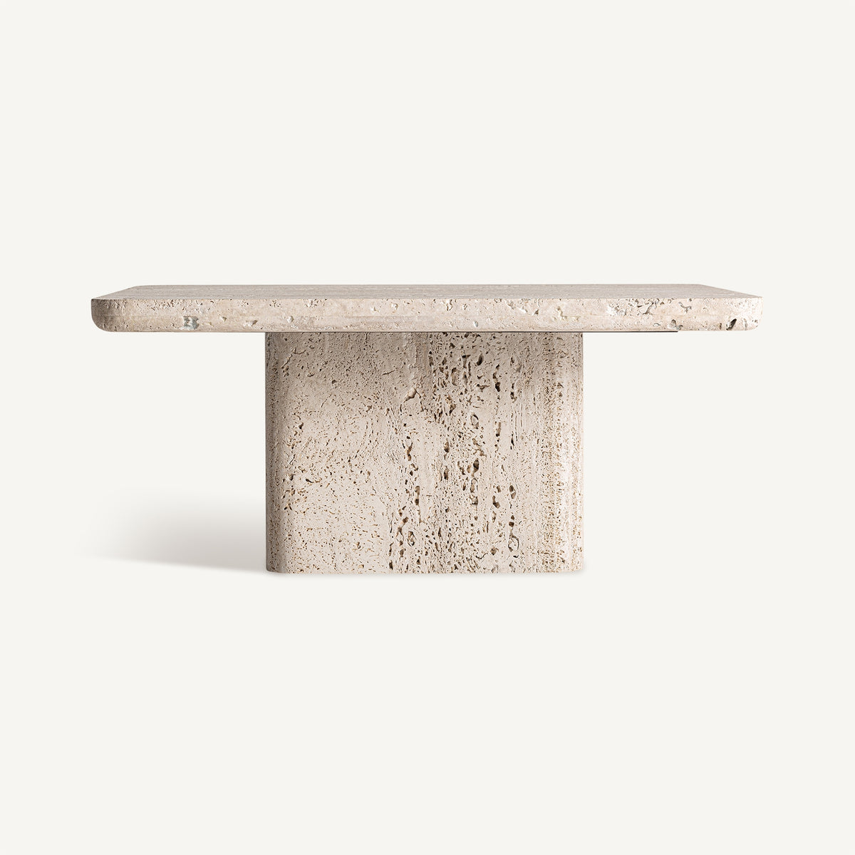 Mesa de centro de travertino Ustica 80 x 80 cm