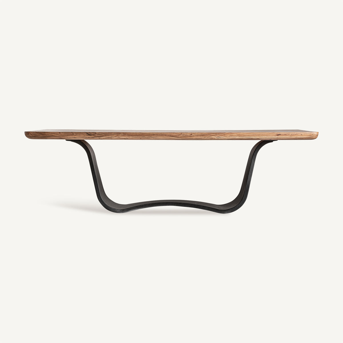Mesa de comedor de acacia e hierro Mairena