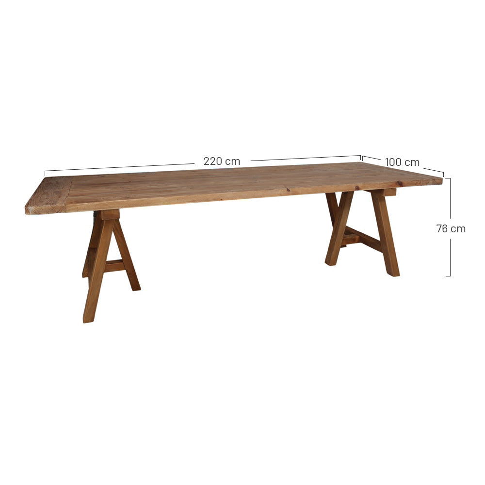 Mesa de comedor de caballetes Mebsuta