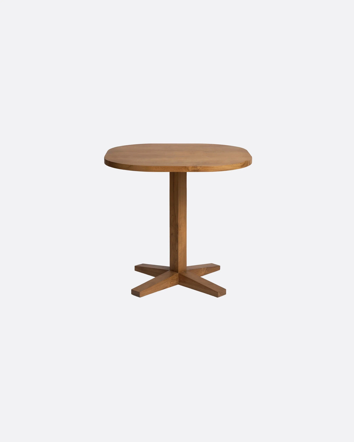 Mesa de comedor de teca con esquinas redondeadas Bérchules