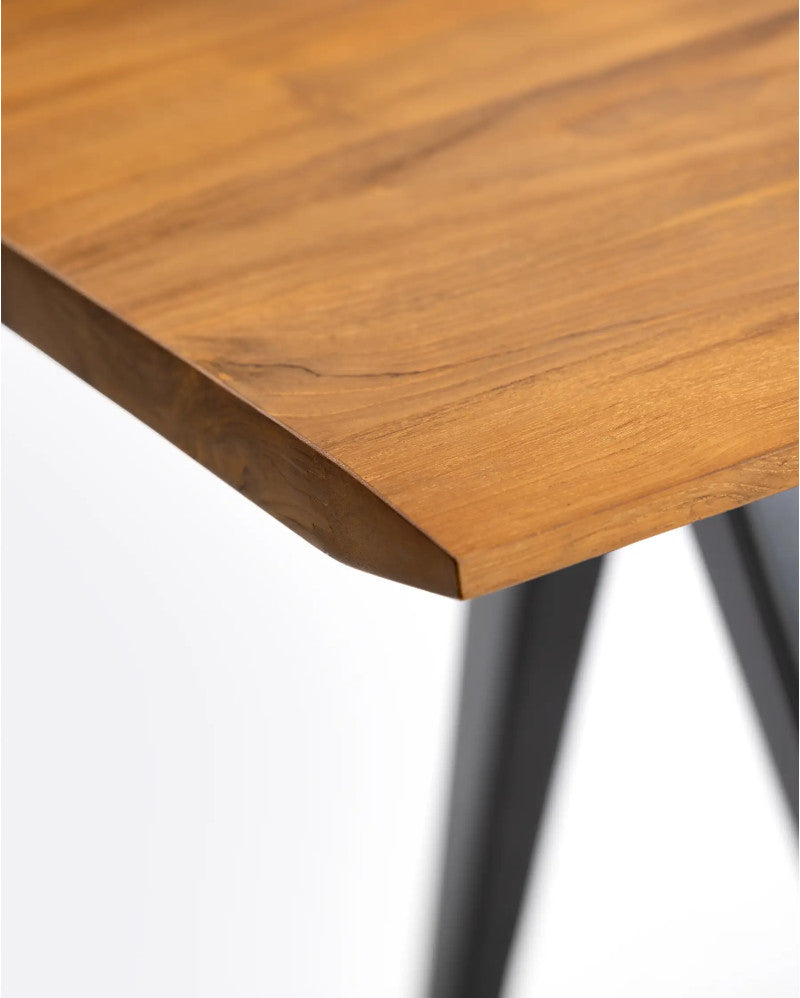 Mesa de comedor de teca reciclada y hierro Capileira