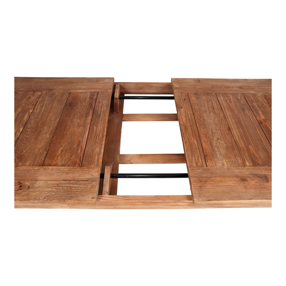 Mesa de comedor extensible de pino reciclado Aroa