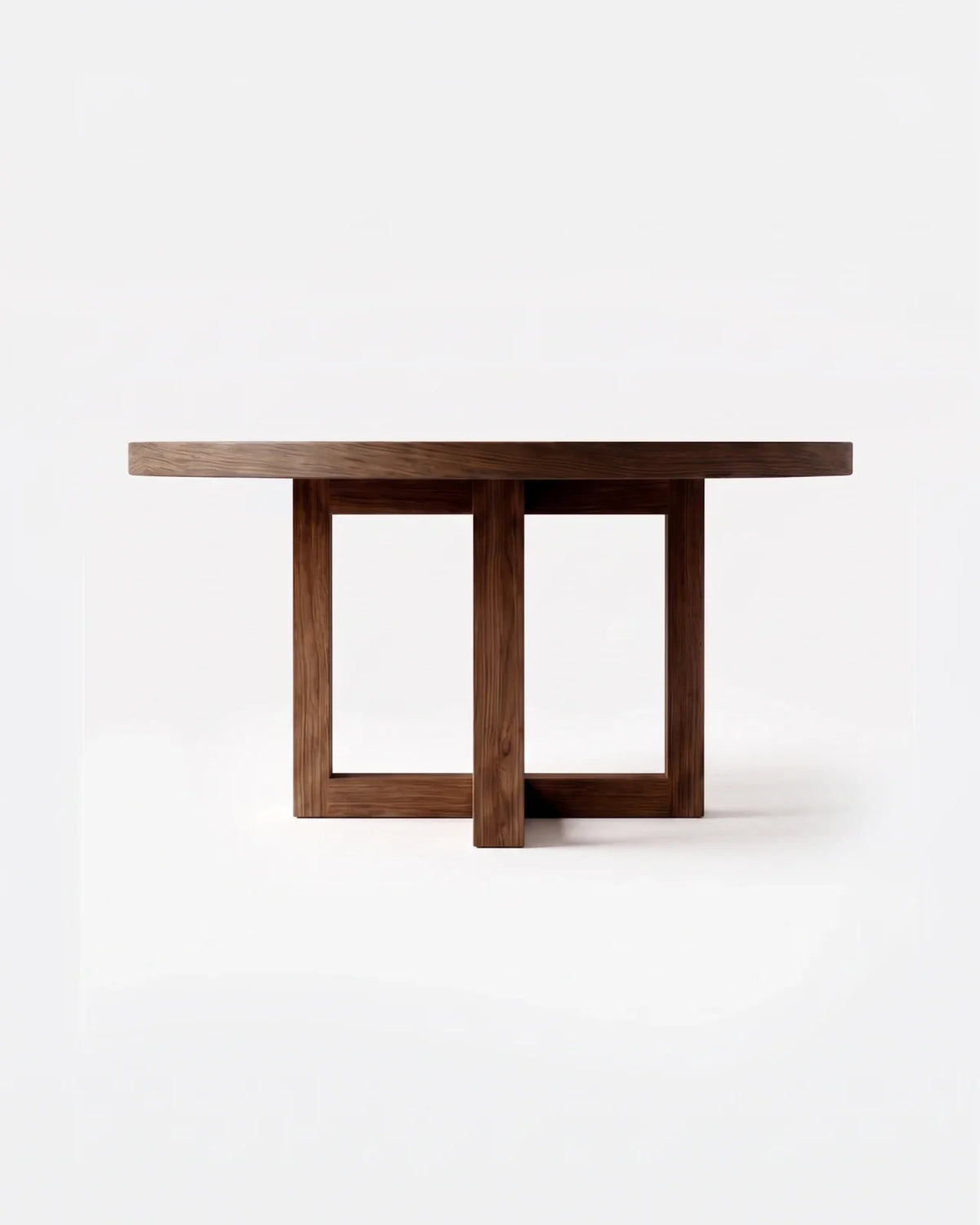 Mesa de comedor redonda de roble Zahara