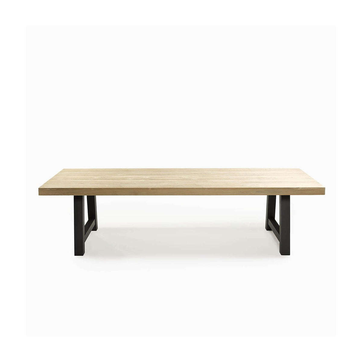 Mesa de comedor de exterior grafito y teca envejecida Almuñécar
