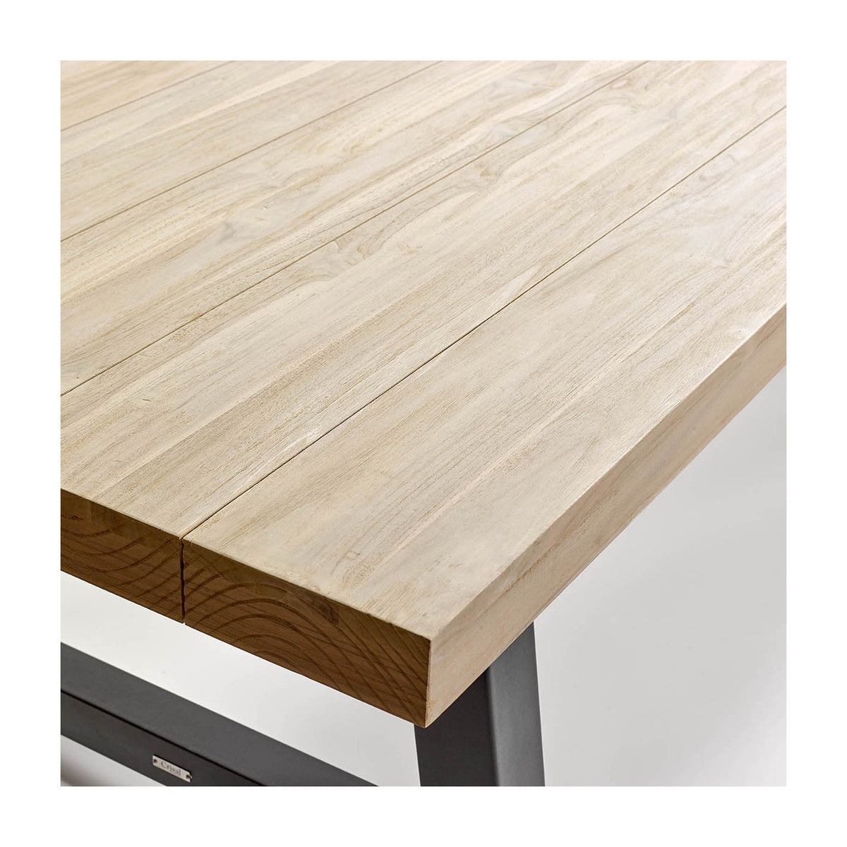 Mesa de comedor de exterior grafito y teca 300 cm Salobreña