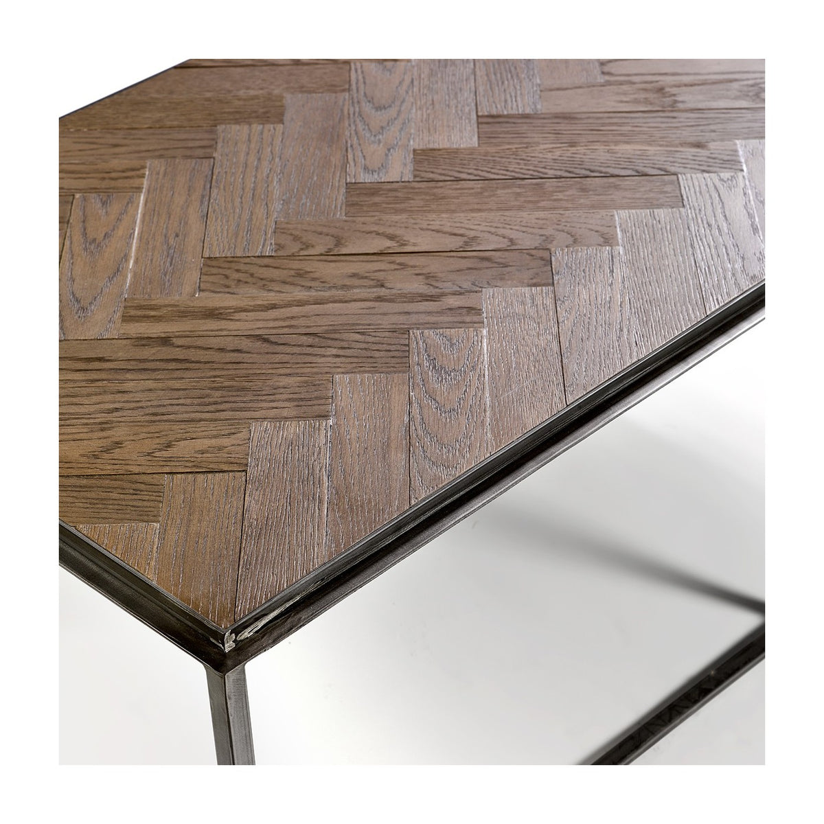 Mesa de centro de madera trenzada y metal Trebujena