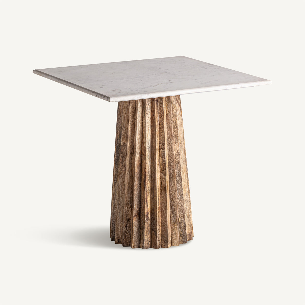 Mesa de mango y mármol Juviles blanca