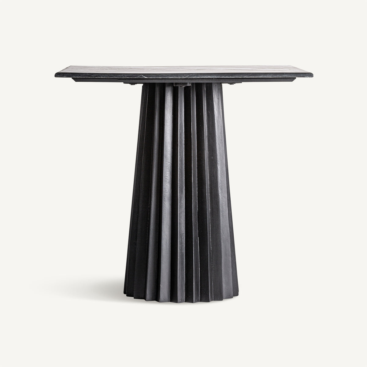 Mesa de mango y mármol Juviles negra