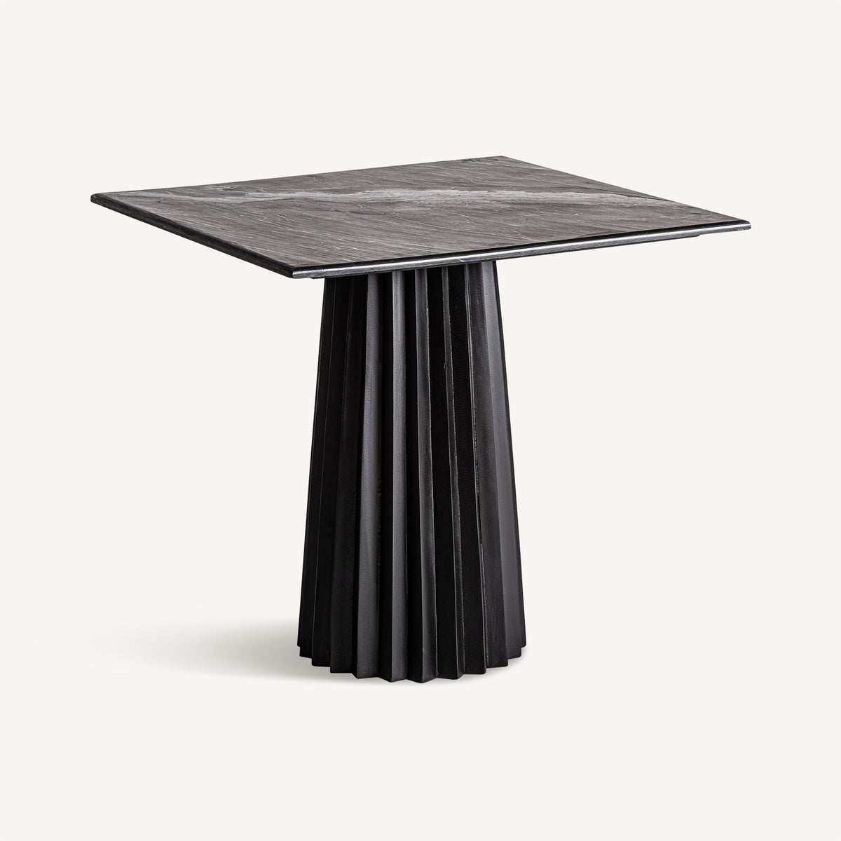 Mesa de mango y mármol Juviles negra